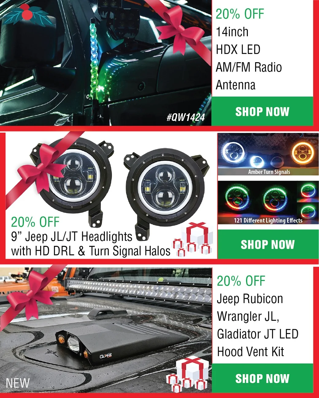 Jeep Gladiator Quake LED End-of-Year Holiday Ho Ho Holy Smokes We’re Slashing all the Prices Christmas/Hanukkah/Festivus Super Sale! 13_2025_Xmas_ads