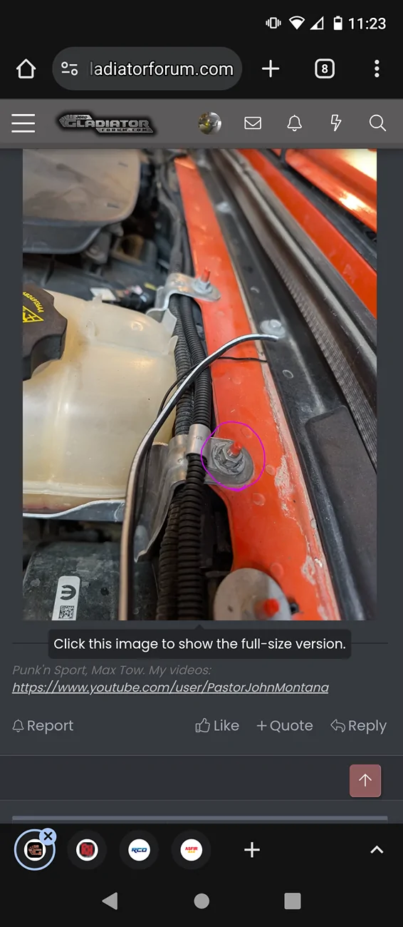 Jeep Gladiator Is this a good ground? Arb brushless. Screenshot_20251220-112400-578