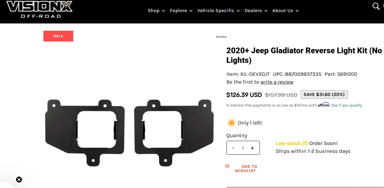 Jeep Gladiator visionx backup lights 1766287675731-9z