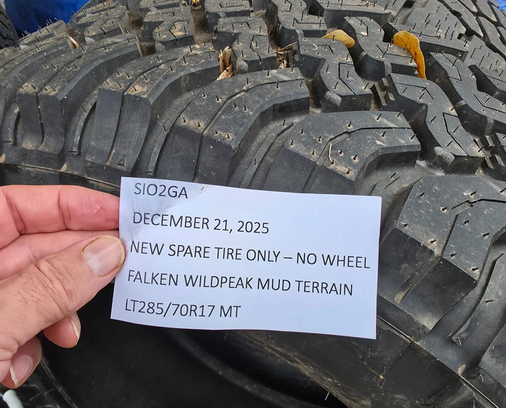 Jeep Gladiator NEW FALKEN MUD TERRAIN TIRE (ONLY)  LT285/70R17 MT $140 1