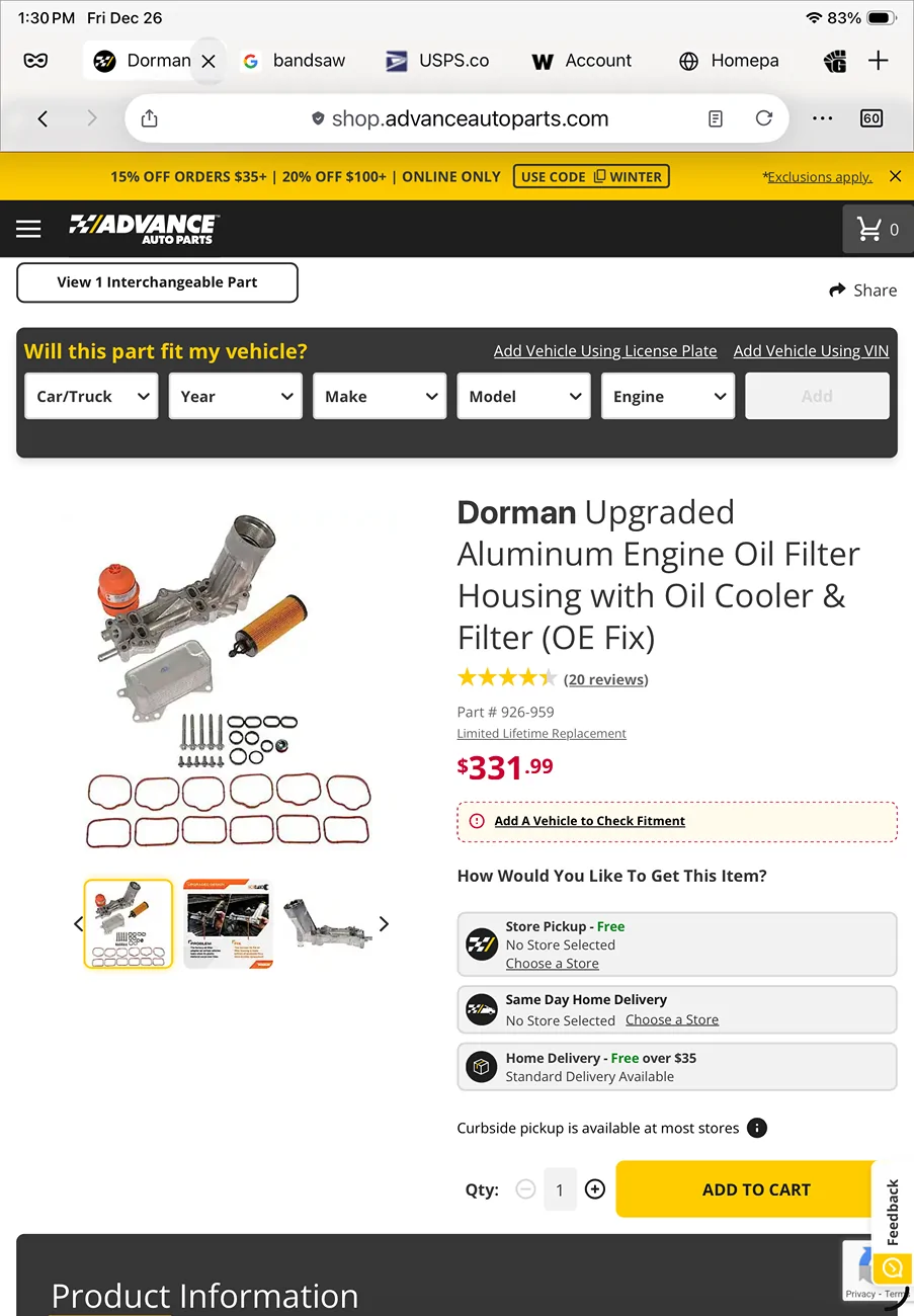 Jeep Gladiator Oil cooler swap now CEL - oil pressure sensor p0520 IMG_0023