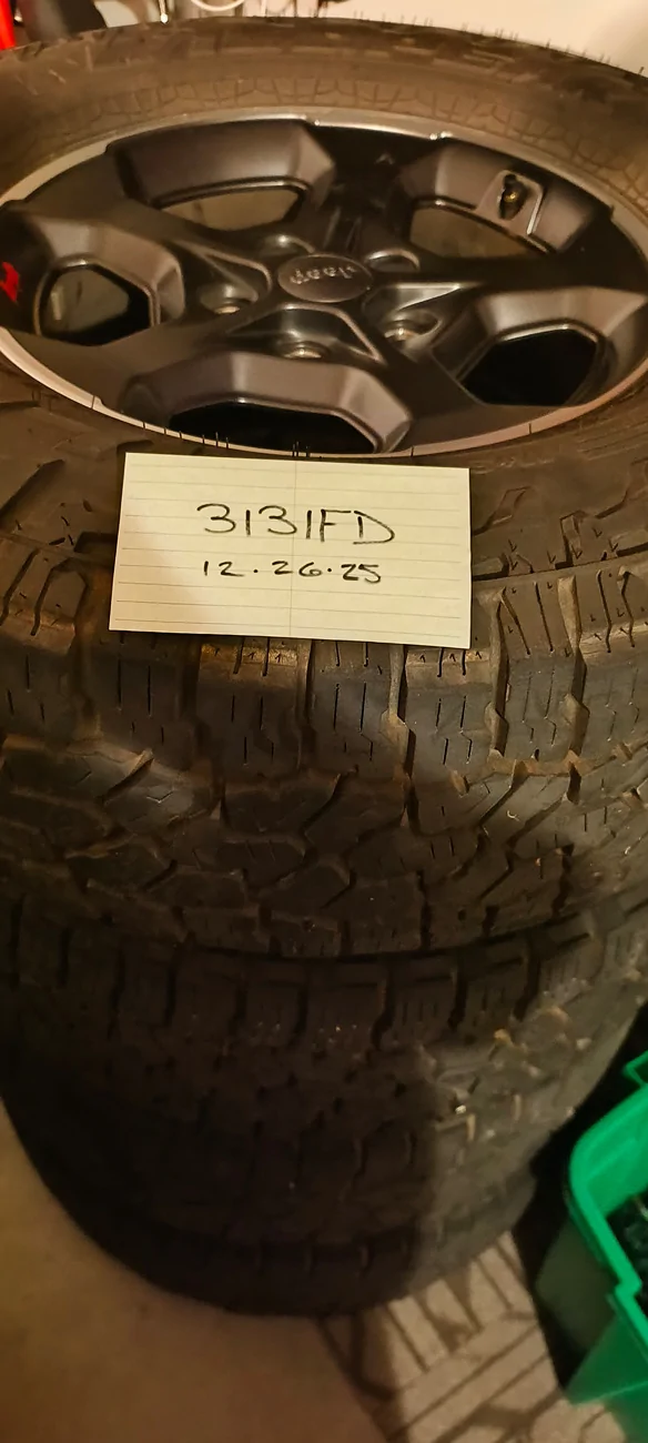 Jeep Gladiator Rubi Wheels with Tires and TPMS IMG_20251226_231815628