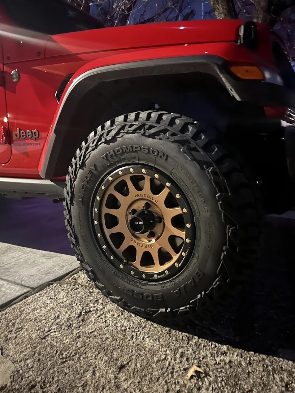 Jeep Gladiator Anyone go with more narrow 35” tires? Jeep Gladiator Front Tir