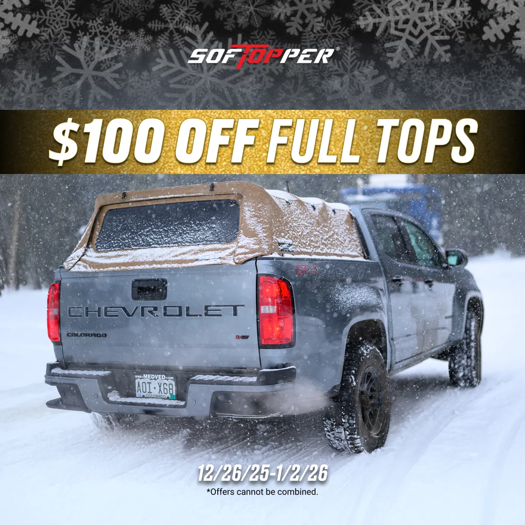 Jeep Gladiator New Year, New Miles — $100 OFF Softopper Truck and SUV Tops (Ends 01/02/26) 05. 1080x1080_Social_with_graphics (4)