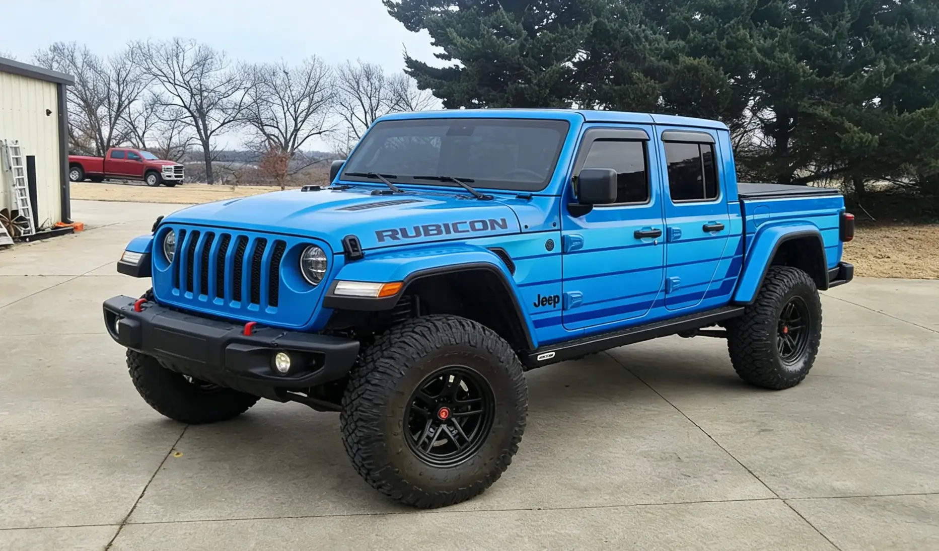 Jeep Gladiator Got it on the road with old school wrap, 3.5" lift and 37s. All I lack is finishing 1767593826948-b5