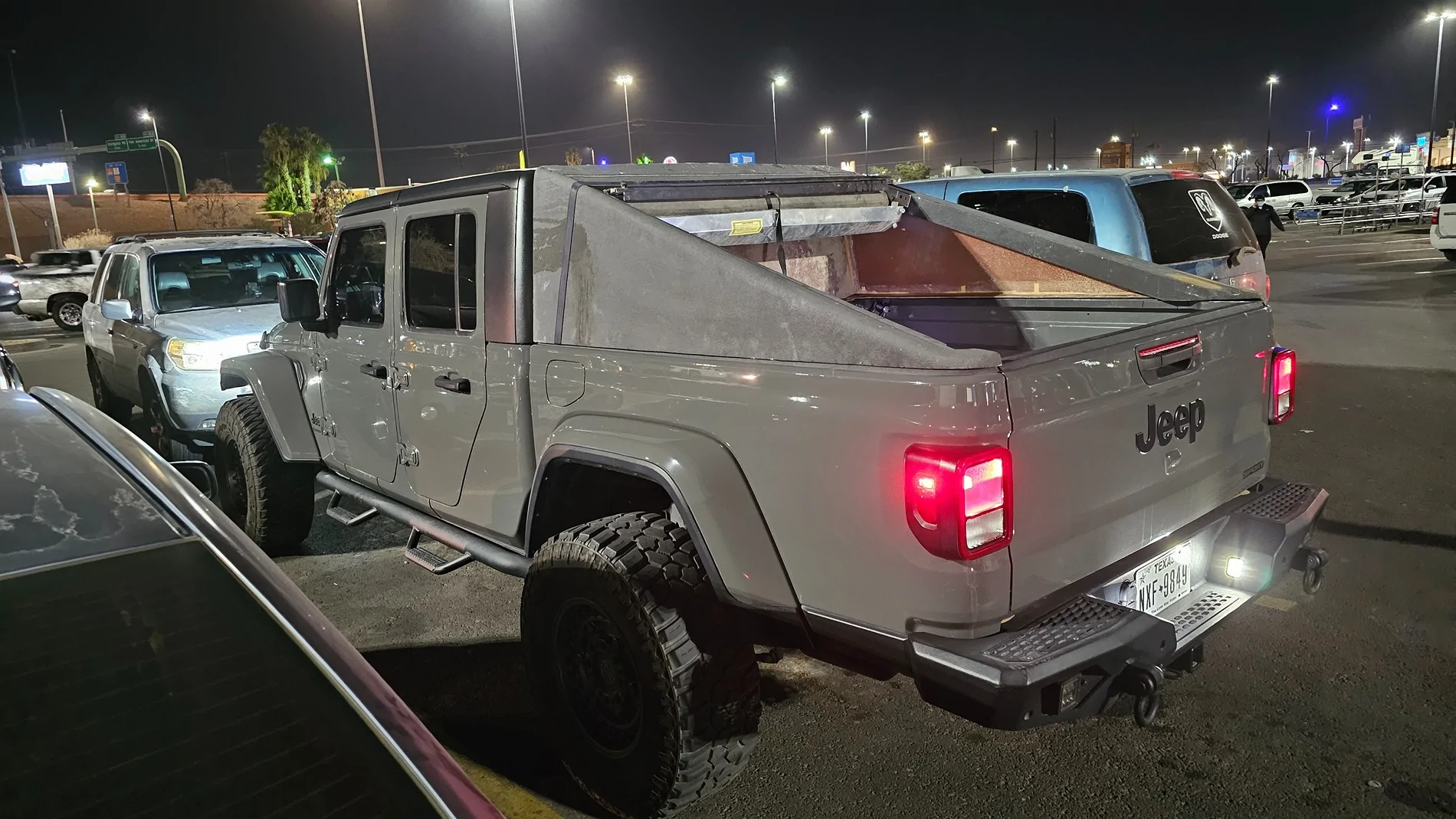 Jeep Gladiator Humvee style PZO fastback truck bed top DIY build 20250203_205048