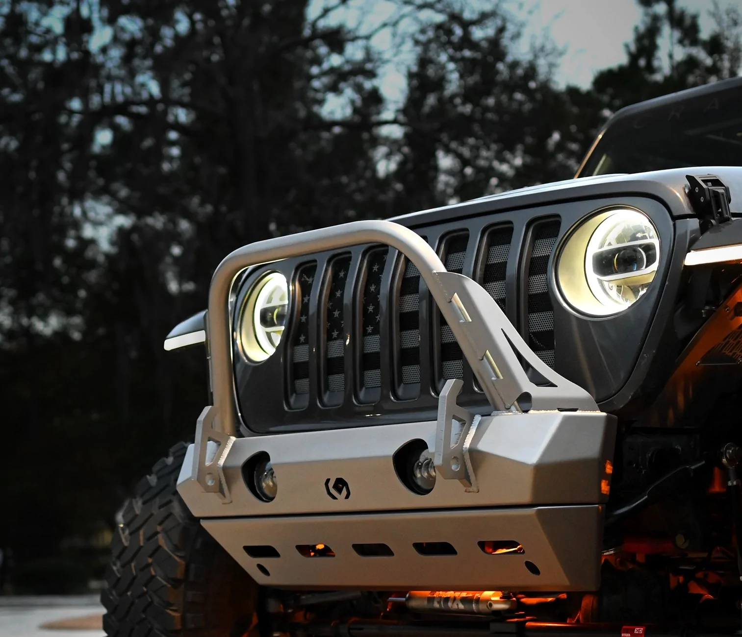 Jeep Gladiator CavFab JT Gladiator Front Rampage Winch Bumper DSC_2520