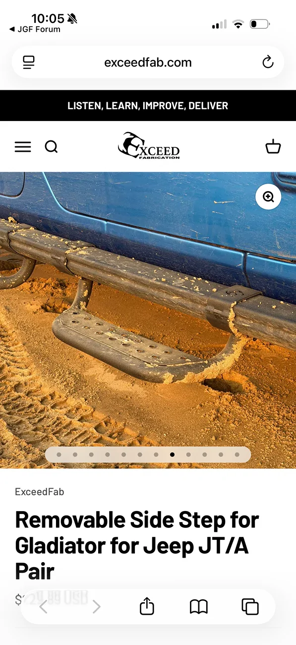 Jeep Gladiator Looking for removable steps for these “heavy duty rails” IMG_8983
