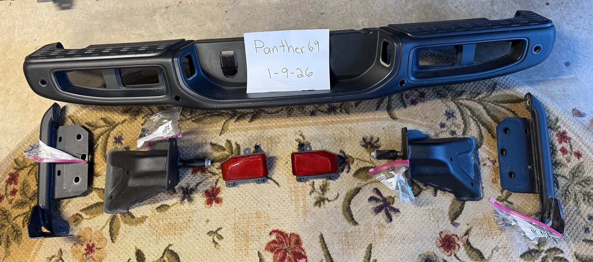 Jeep Gladiator Mopar Steel Rear Bumper w/ Sensor Holes and Bed Sliders IMG_8465