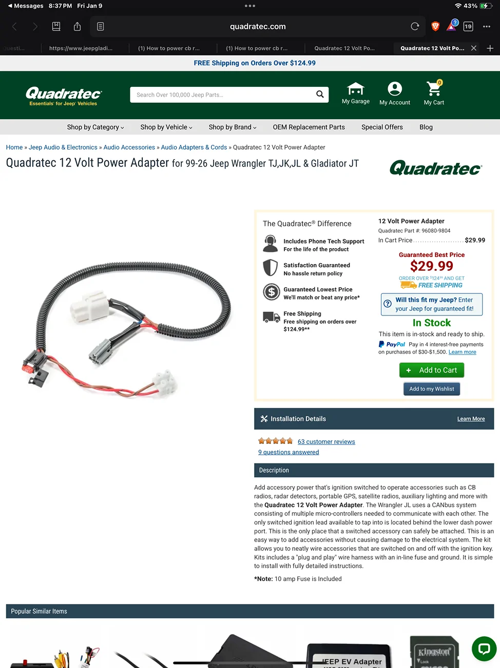 Jeep Gladiator How to power CB radio without aux battery drain IMG_5170