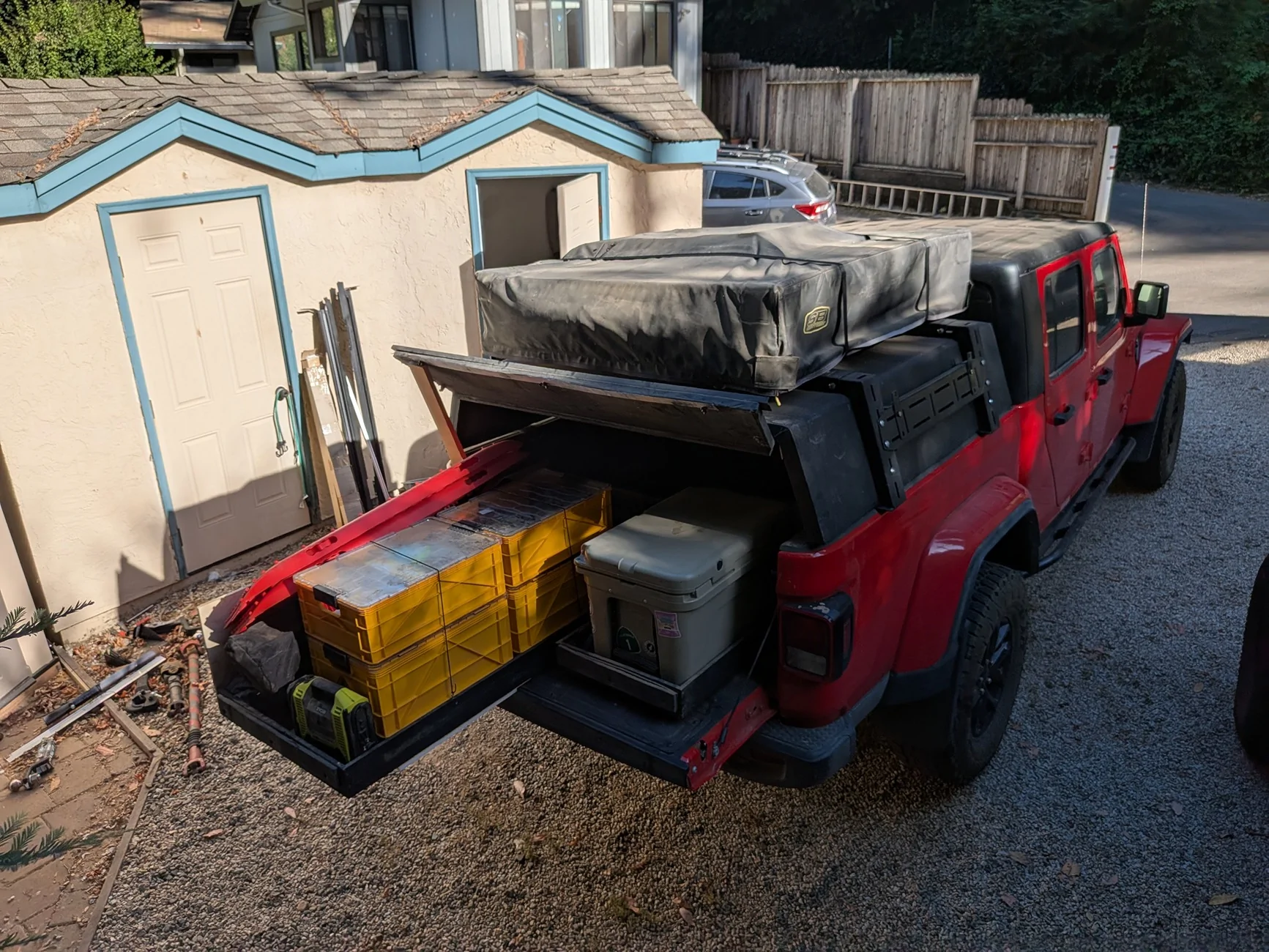 Jeep Gladiator My DIY camper shell - Poor man's fiberglas, light and cheap PXL_20250730_002852410