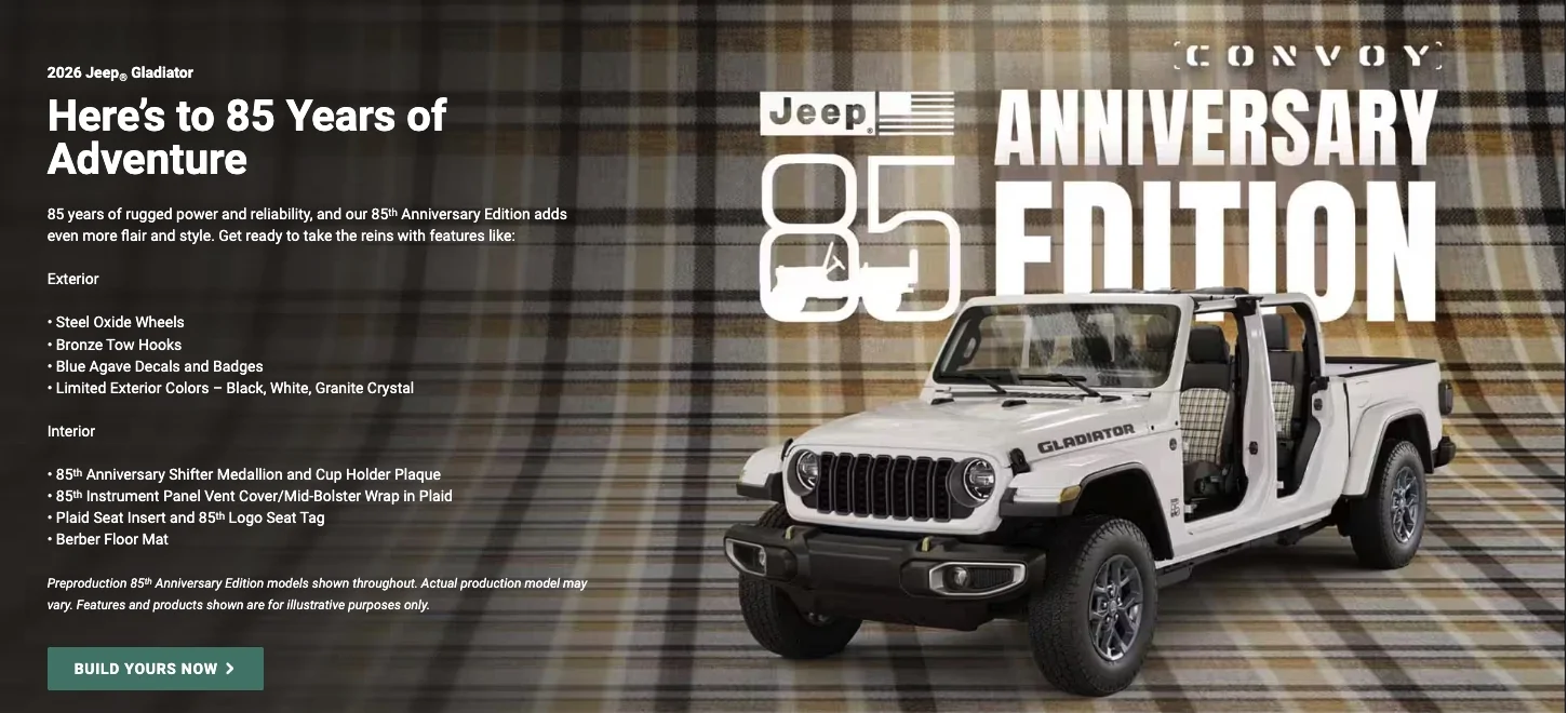 Jeep Gladiator Gladiator 85th Anniversary Edition [Added: live look video & photos] Image 1-12-26 at 10.10 AM