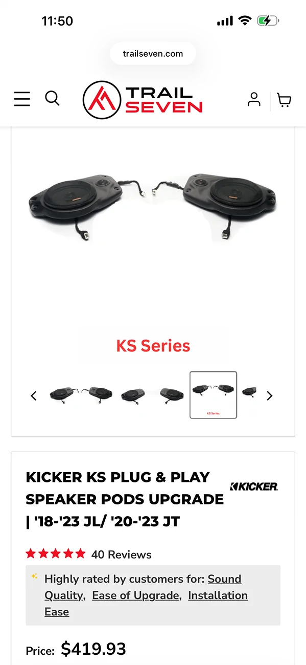 Jeep Gladiator Kicker speaker upgrade in the roll bar IMG_5785