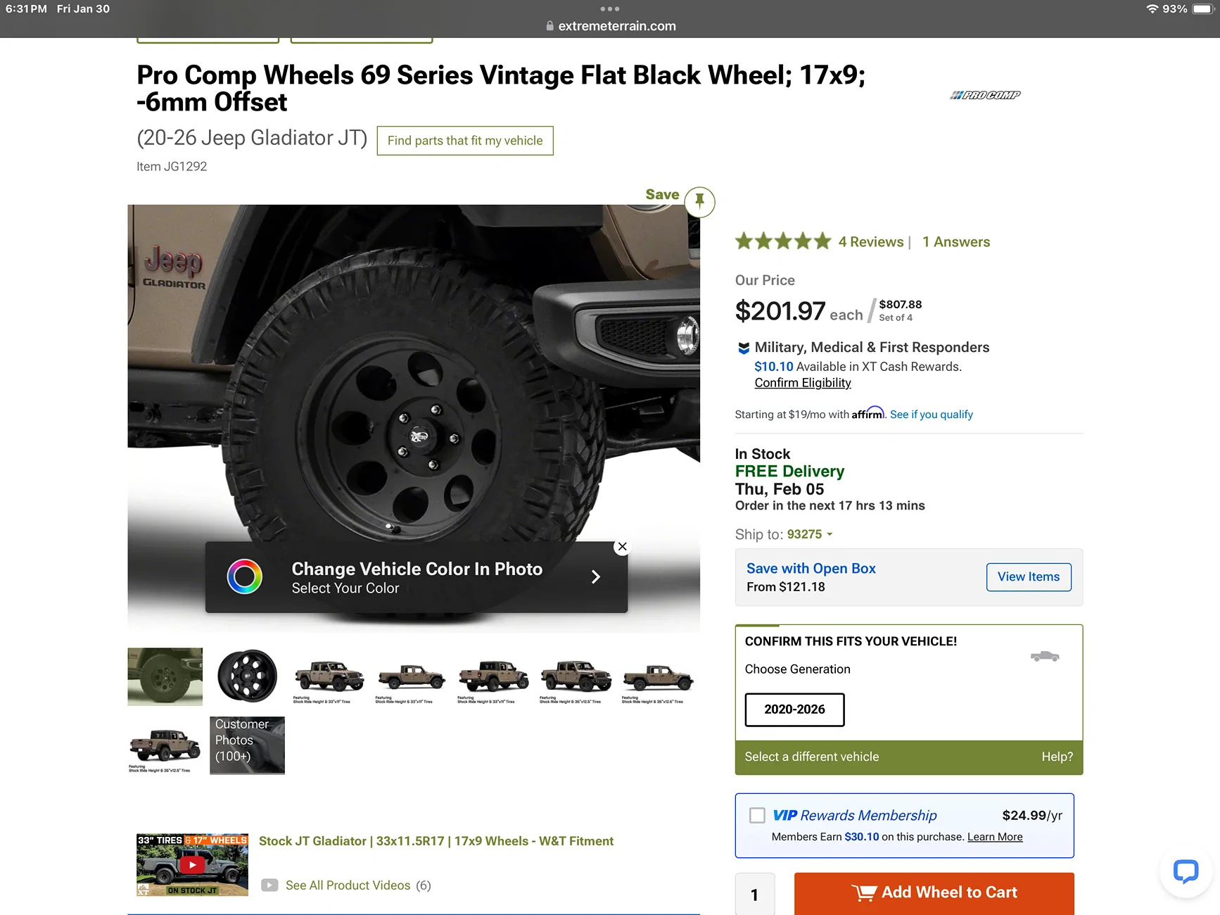 Jeep Gladiator 2 inch lift IMG_2645