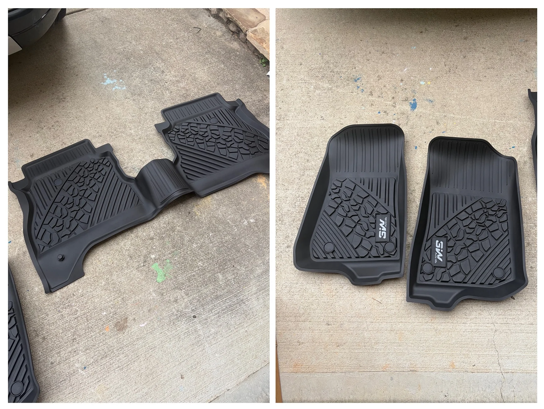 Jeep Gladiator 3Wliners Floor Mats Review vs. factory floor mats (in 23JTR) A23BA517-8C76-483F-92F3-38BBF79DF9EC-COLLAGE