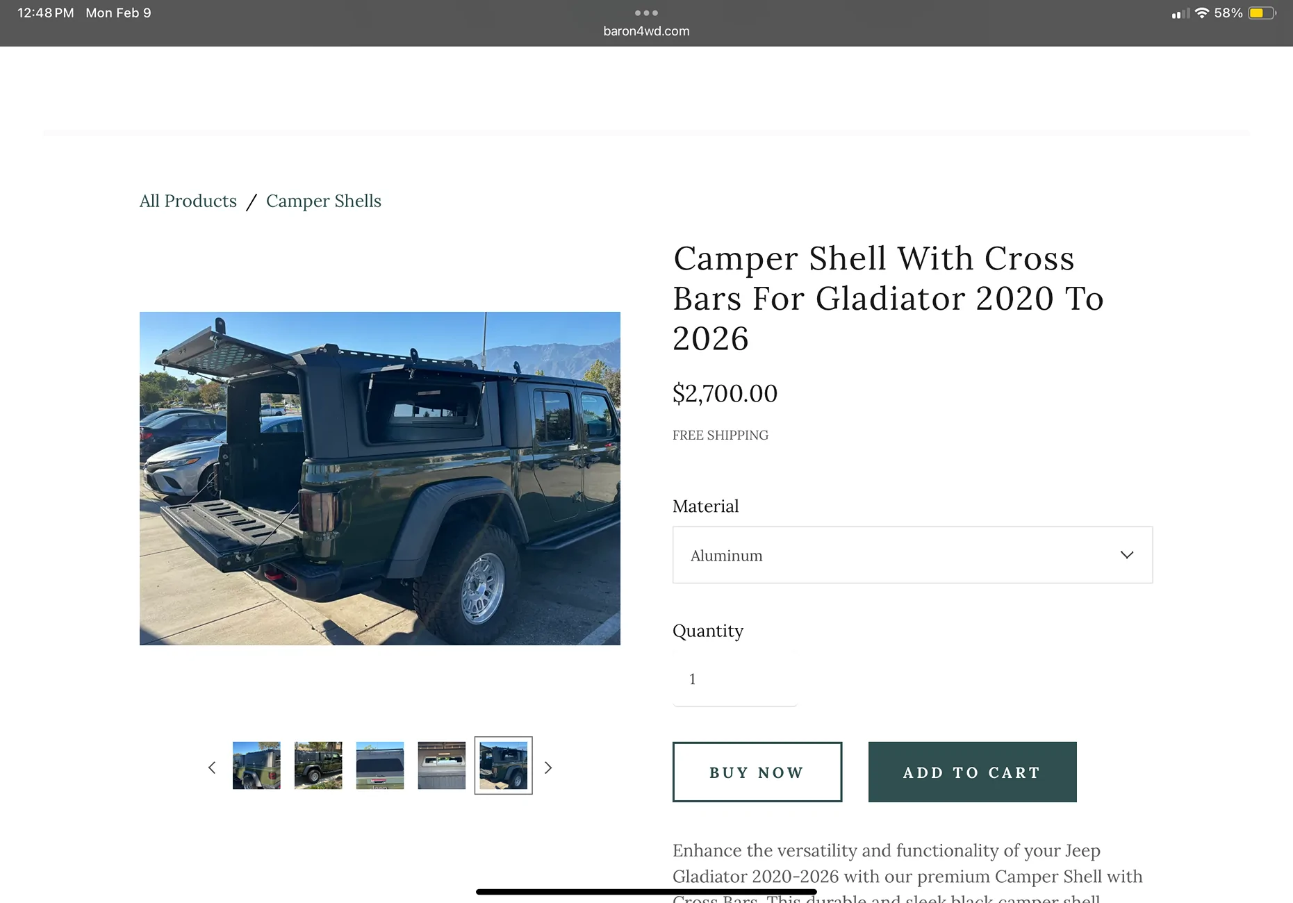 Jeep Gladiator Barron 4WD camper IMG_3796