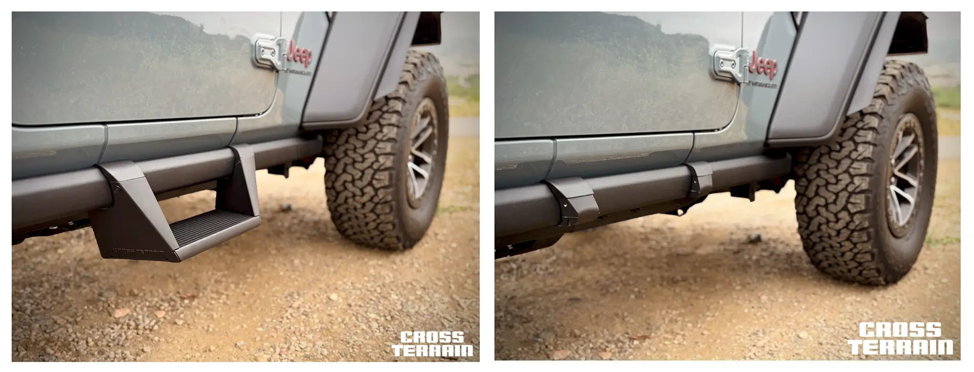 Jeep Gladiator NXTGEN Cross Terrain Steps (Rock Rail Steps) installed CT St