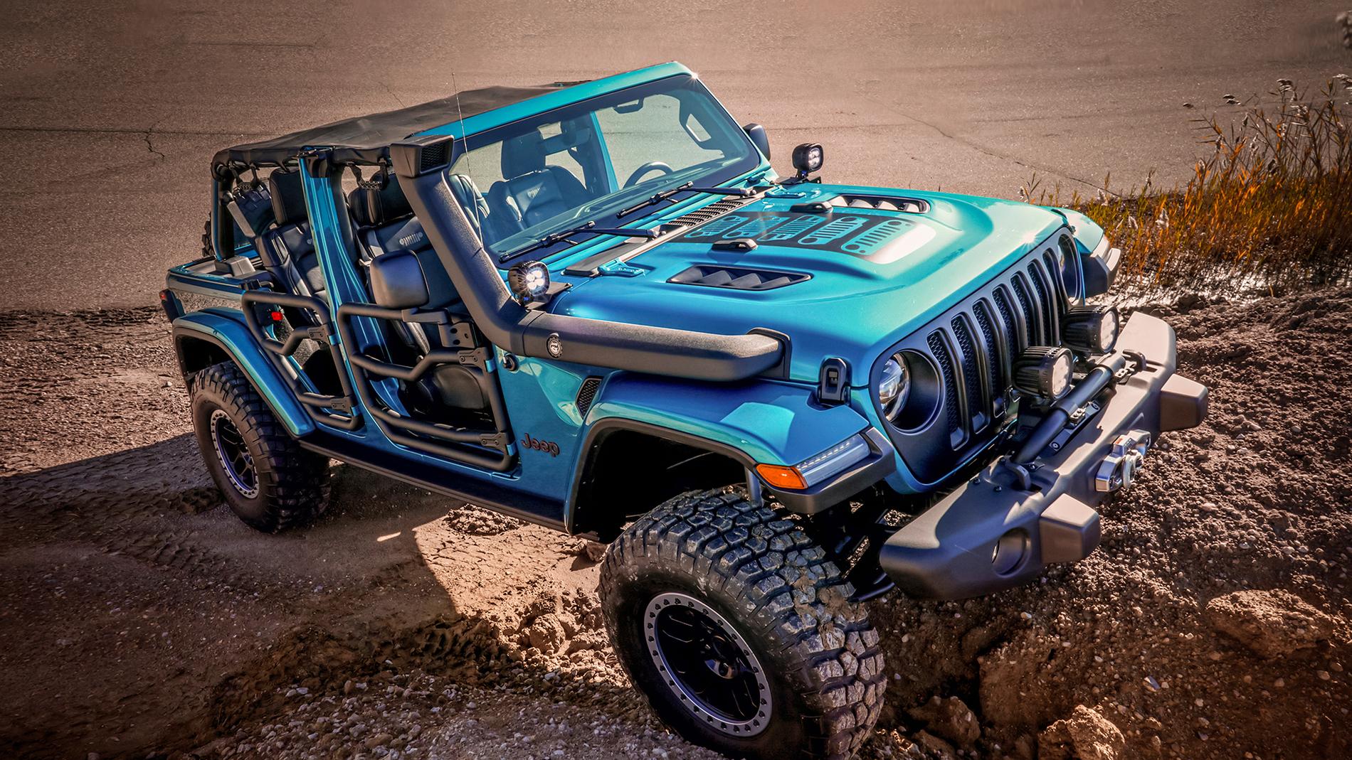Jeep Gladiator New Mopar Steel Bumper for JT Released Jeep-Wrangler-Rubicon-by-MOPAR-Front-Three-Quarter