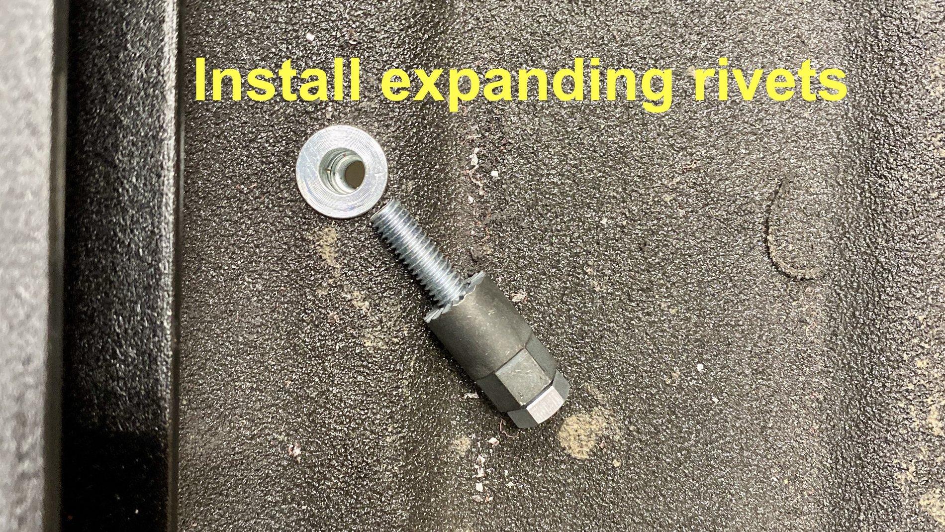 Jeep Gladiator Bedslide JTR install thread Expanding rivets