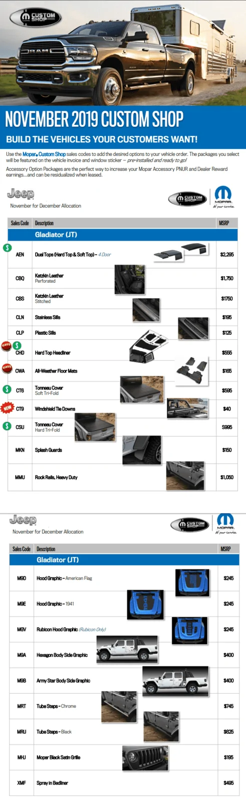 Jeep Gladiator 2020 Jeep Gladiator (JT) ORDER GUIDE!! [Updated Monthly] upload_2019-11-22_10-58-7