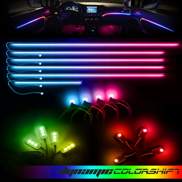 Jeep Gladiator NEW: Dynamic ColorSHIFT™ 18-Piece Full Interior LED Kit (Pre-Order) 4240-332_K_Productcopy_700x700