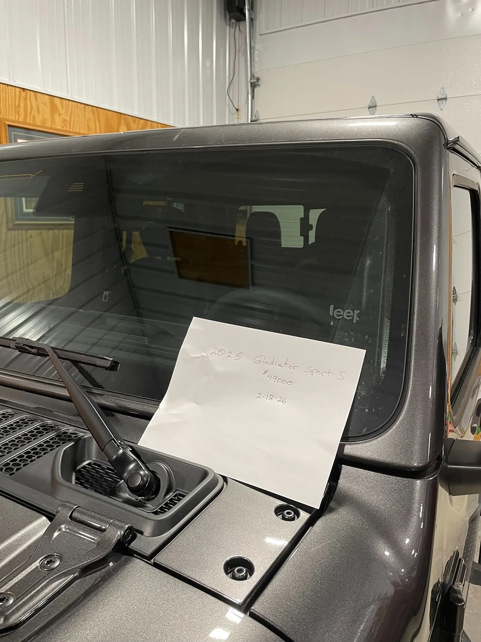 Jeep Gladiator 2025 gladiator sport s 8500 mis reduced $44000 IMG_0086