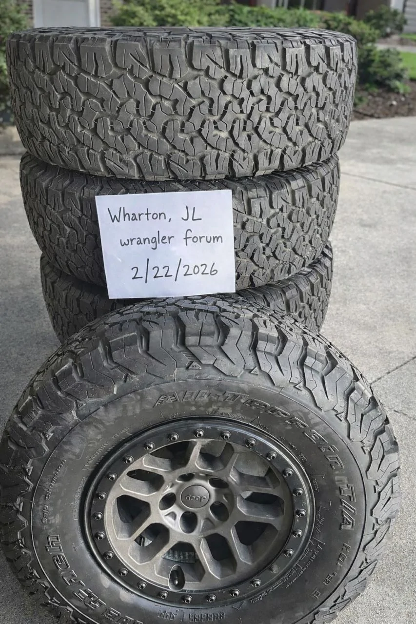 Jeep Gladiator 2022 XR wheels and tires for sale 4k miles $2400 WhatsApp Image 2026-02-22 at 4.20.58 AM