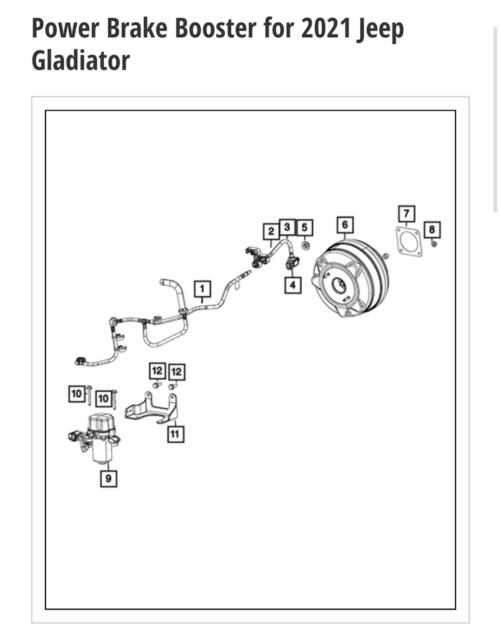 Jeep Gladiator Brake booster check valve hiss IMG_2660