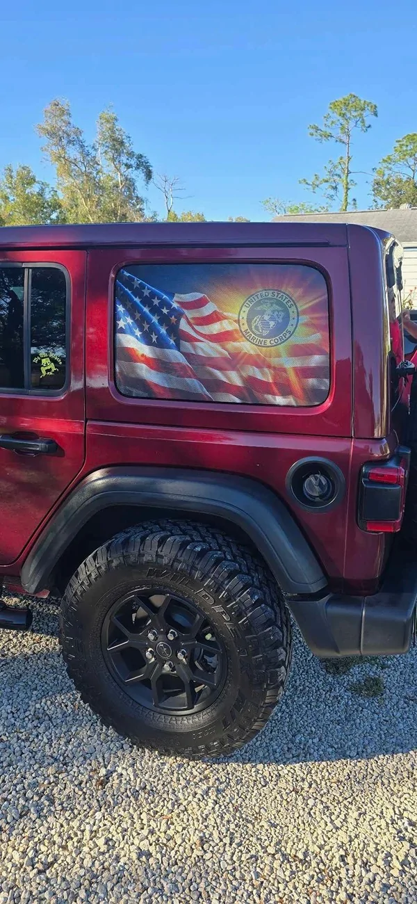 Jeep Gladiator Back window vinyl -perforated color IMG_2516