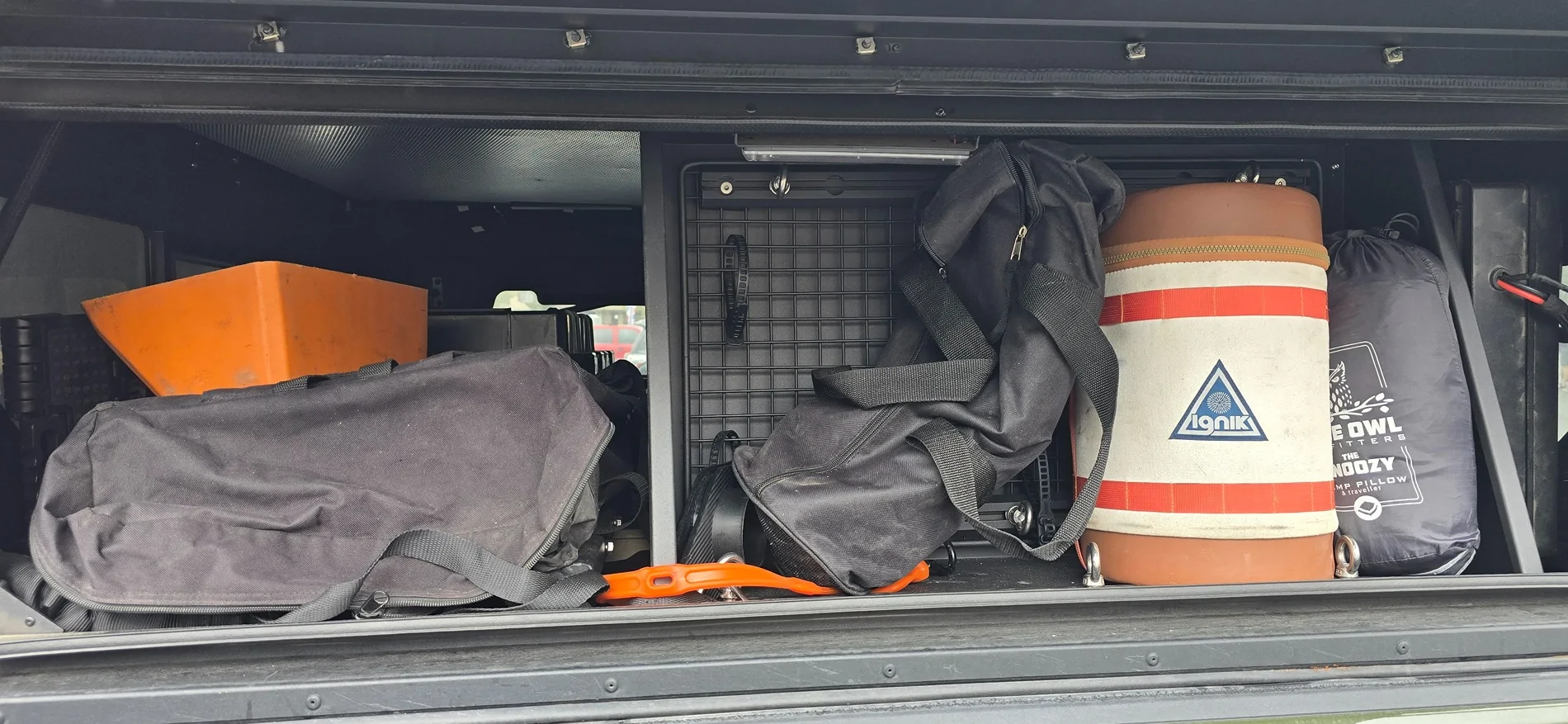 Jeep Gladiator Complete Overlanding setup: Alucab contour canopy, rtt, awning, shower awning 20250331_113640