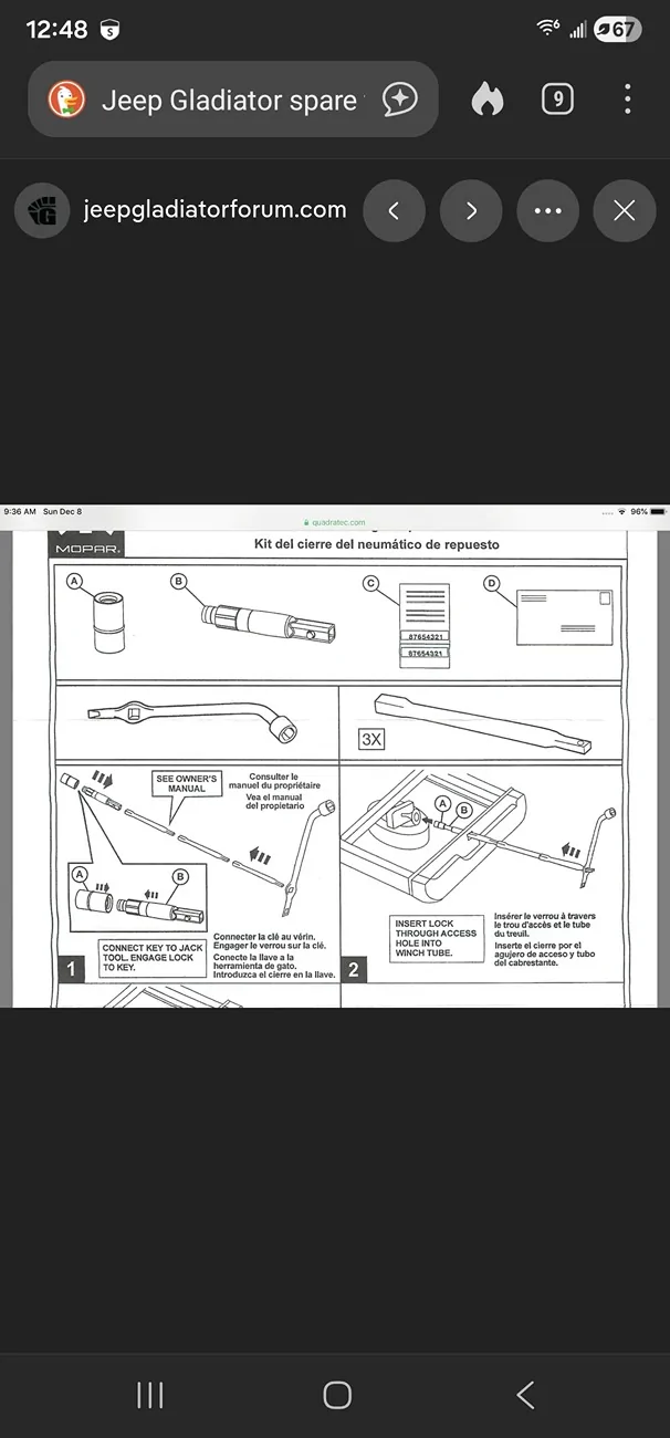 Jeep Gladiator Not able to lower spare tire Screenshot_20260228_124811_DuckDuckGo
