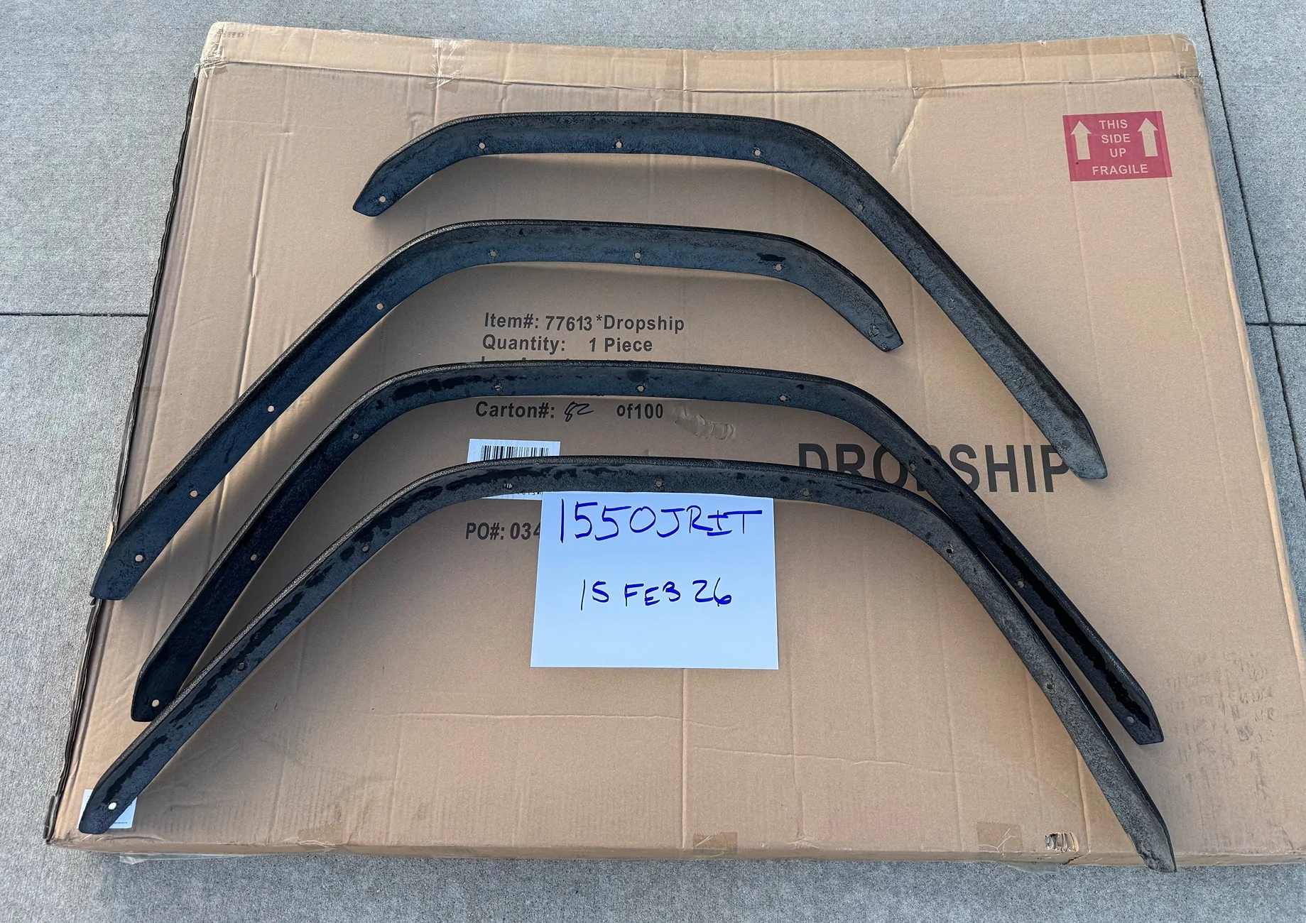 Jeep Gladiator Double Black Off Road Rubicon/Mojave fender flare extensions IMG_7776