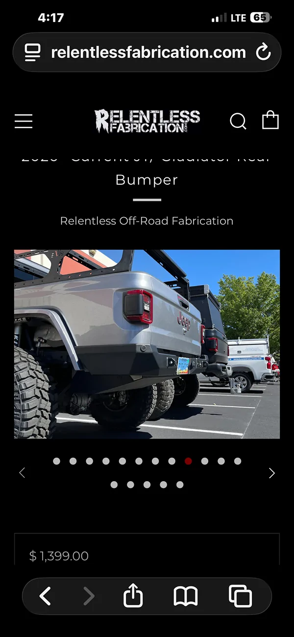 Jeep Gladiator Higher clearance rear bumper IMG_5593