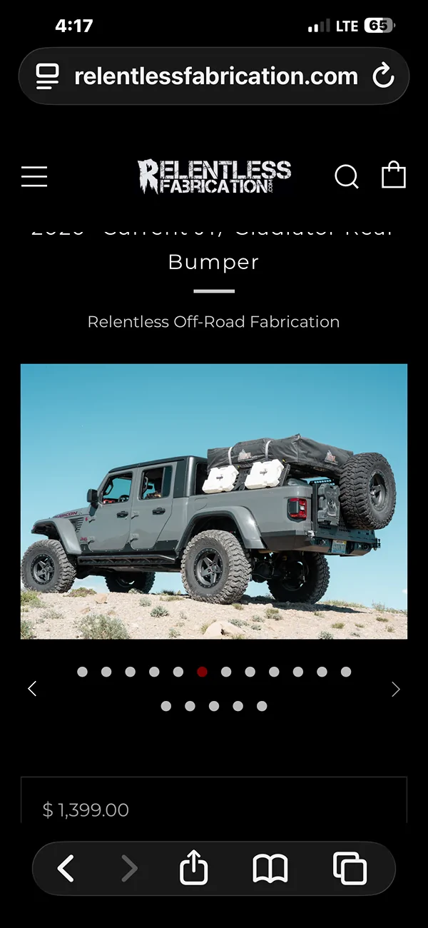 Jeep Gladiator Higher clearance rear bumper IMG_5591