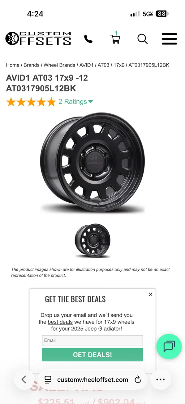 Jeep Gladiator Wheel choices IMG_7952