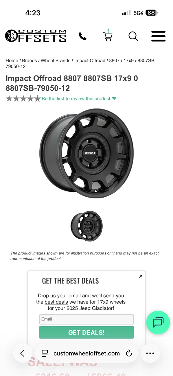 Jeep Gladiator Wheel choices IMG_7951