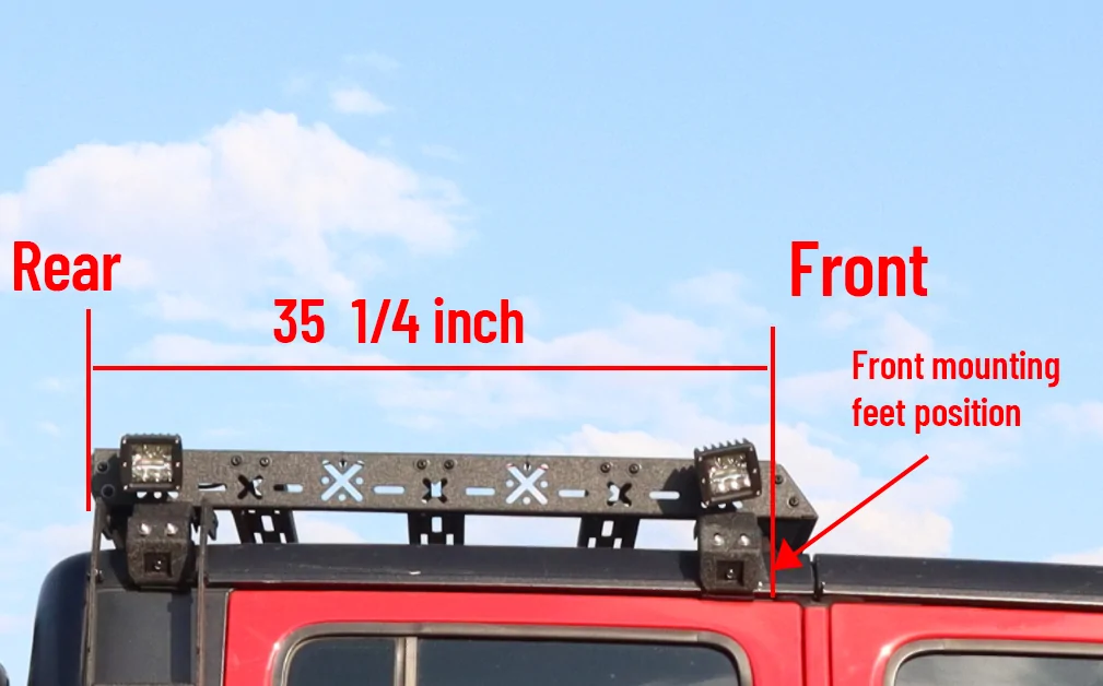 Jeep Gladiator Cargo Basket Roof Rack With Ladder & LED Lights! - by MONOKING 1772710046007-eg