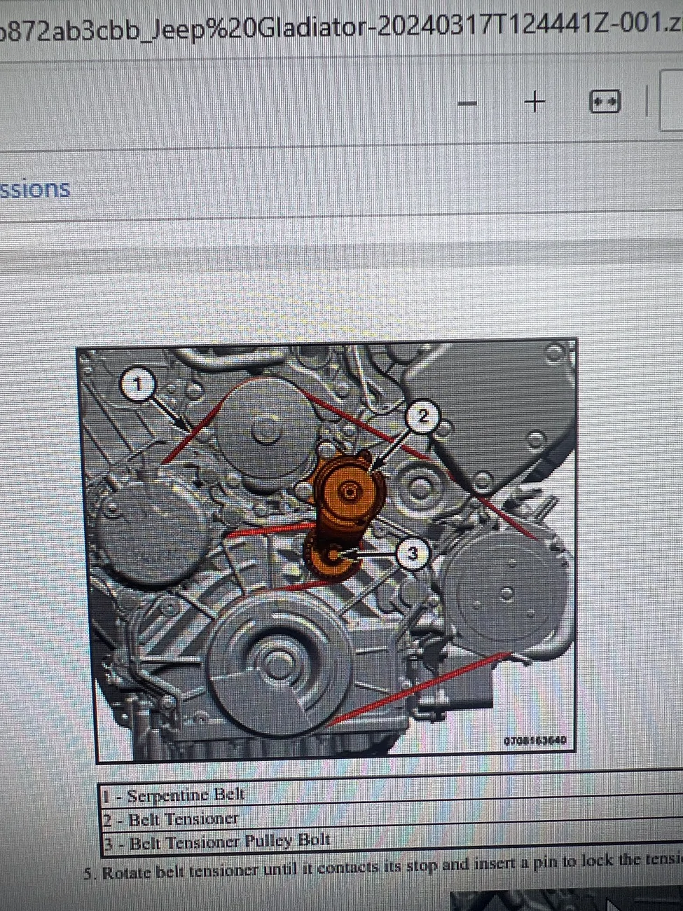 Jeep Gladiator Diesel belt replacement imag