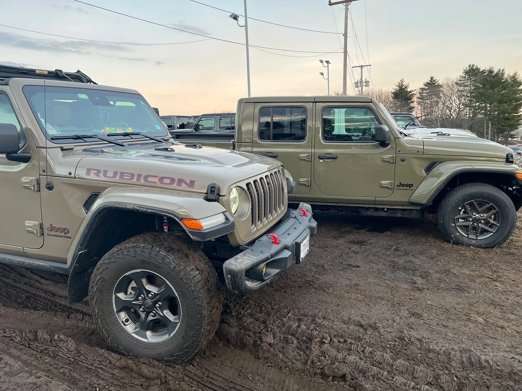 Jeep Gladiator Sarge Green next to '41 Green IMG_8001