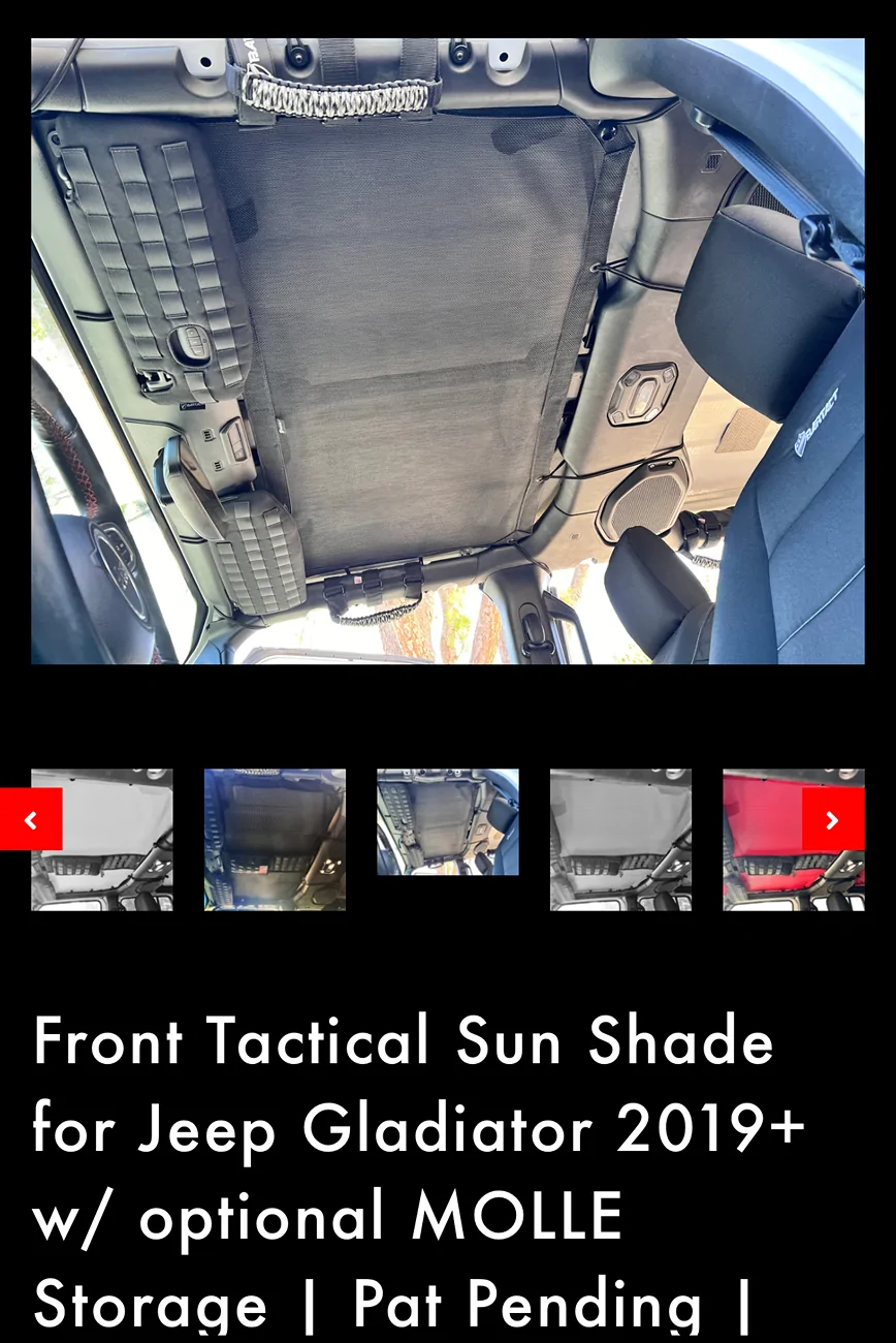 Jeep Gladiator Bartact Front Tactical Sunshade IMG_8872