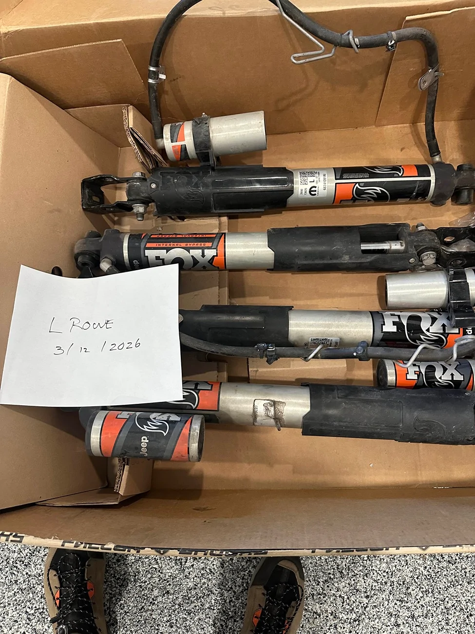 Jeep Gladiator SOLD Mojave OEM Fox Shocks, Front and Rear, AZ $600 Fox Name Date Photo