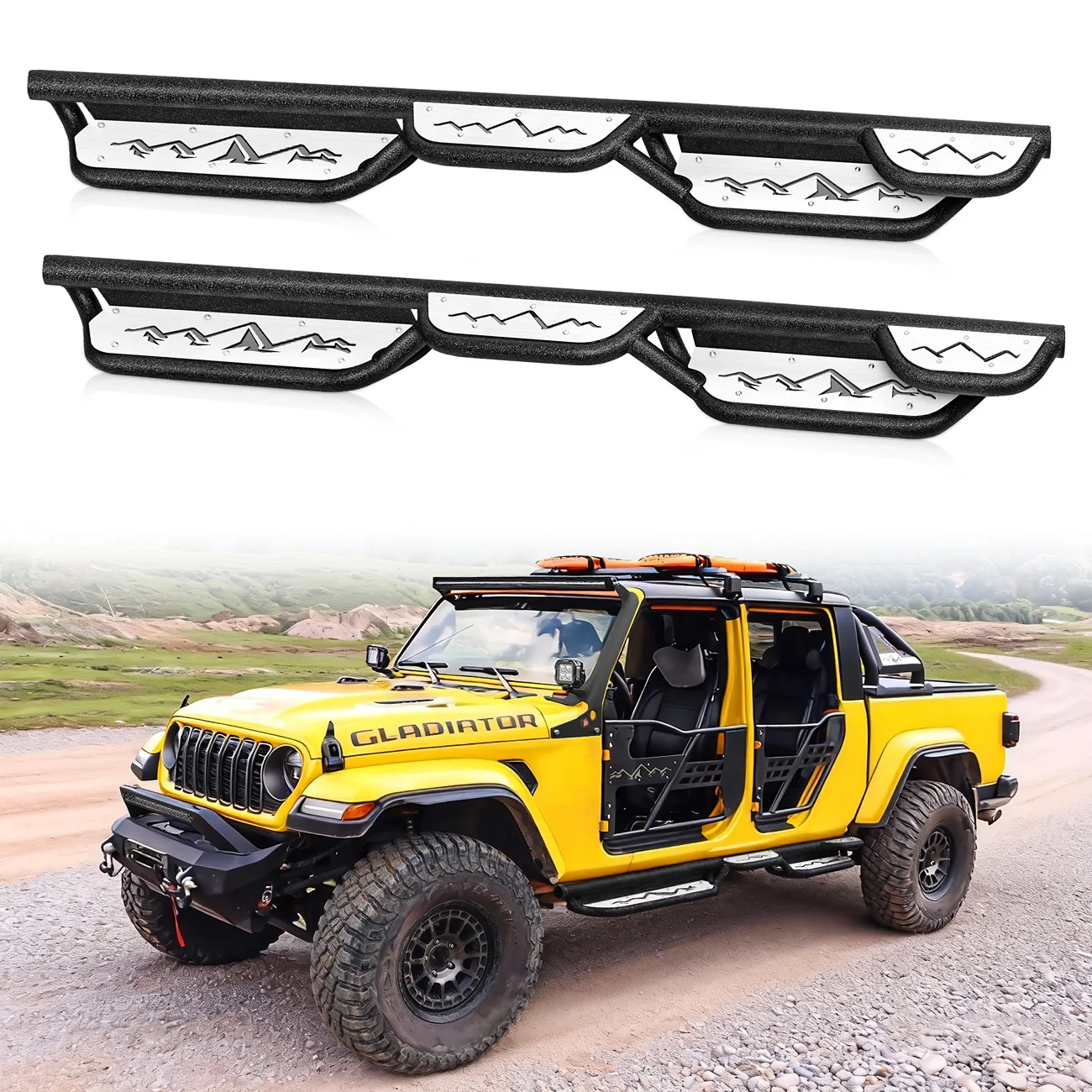 Jeep Gladiator New High Clearance Wheel-to-Wheel Steps for your JT - Custom DIY Look! (by MONOKING) 🏔️ 1 (5)