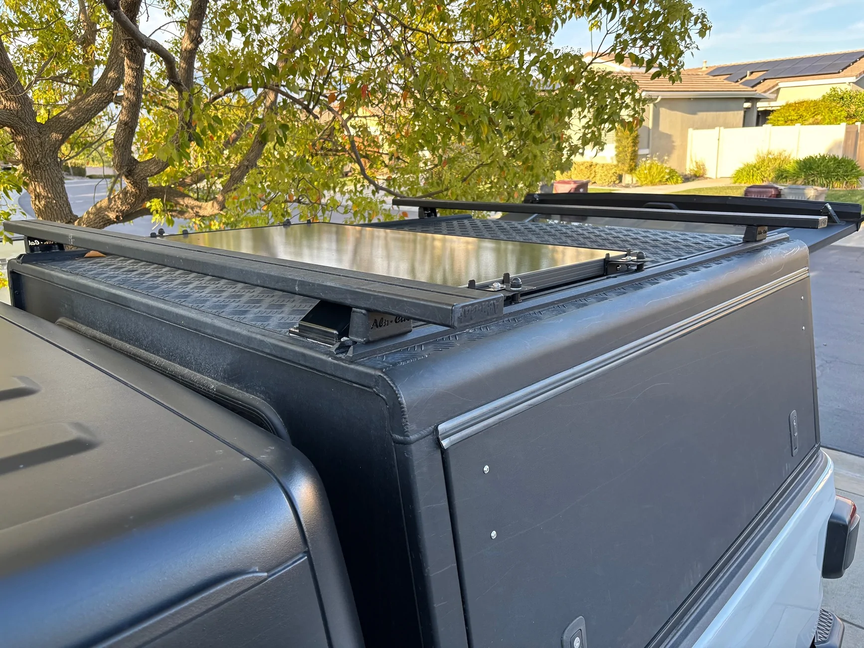 Jeep Gladiator Simple Solar System - powering a freezer Solar panel 1