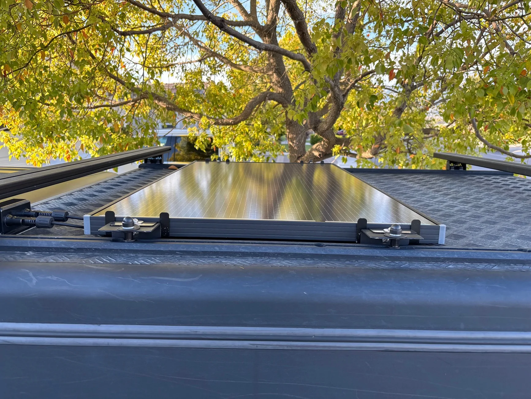 Jeep Gladiator Simple Solar System - powering a freezer Solar panel 2