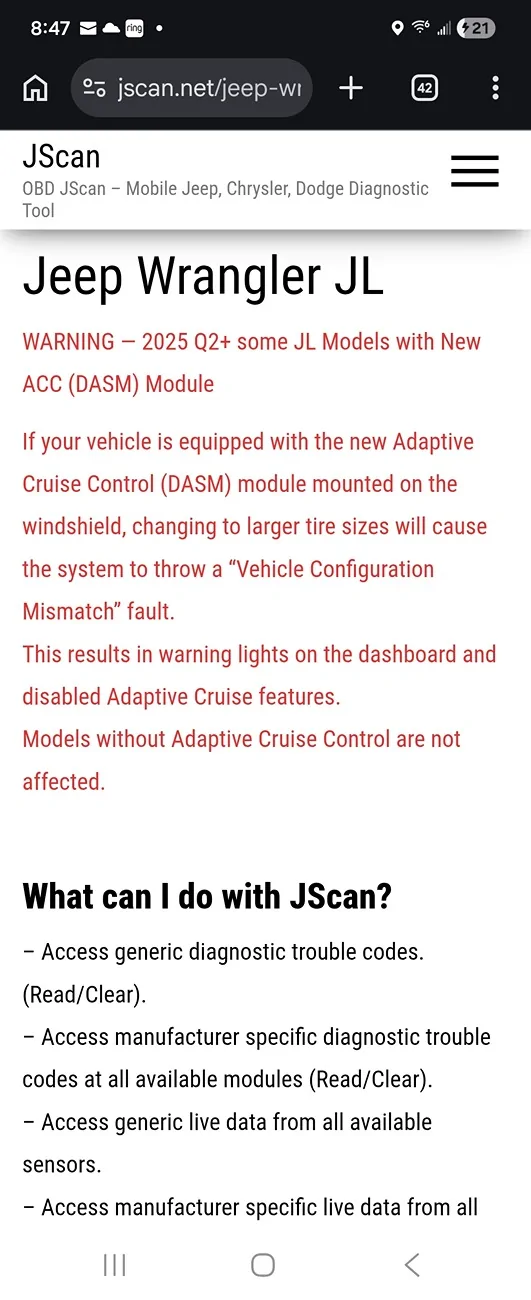 Jeep Gladiator J Scan for tire size change - question Screenshot_20260322_204703_Chrom
