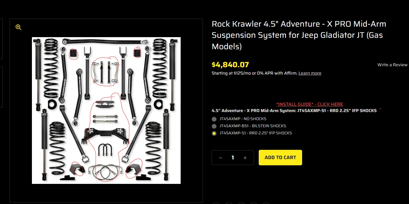 Jeep Gladiator Gladiator Take Off Items - Multiple Items Multiple Prices RockKrawler