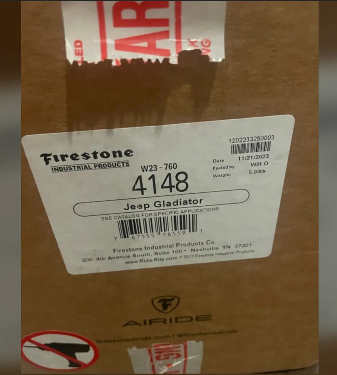 Jeep Gladiator Firestone Airbag Kit 7560 Jeep Gladiator Screenshot 2026-04-01 at 5.23.05 PM
