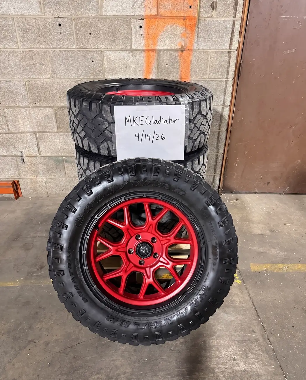 Jeep Gladiator 20" Rims with 35" Goodyear Duratrac Tires 3