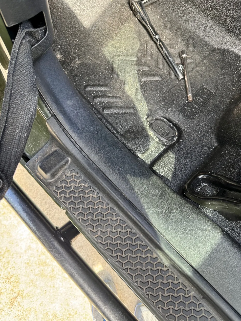 Jeep Gladiator Kickpanel trim after ArmorLite install IMG_3968