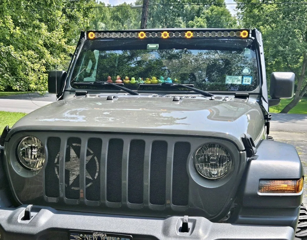 Jeep Gladiator Jeep Go Rhino XE 51 Windshield LED Light Frame Brackets / Mounts IMG_9438